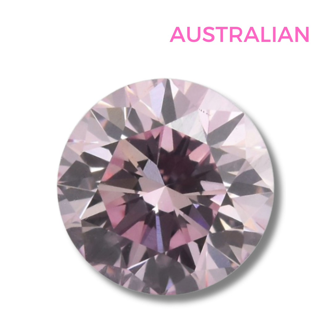 0.45 VS1 Fancy Purplish Pink Round | Australian